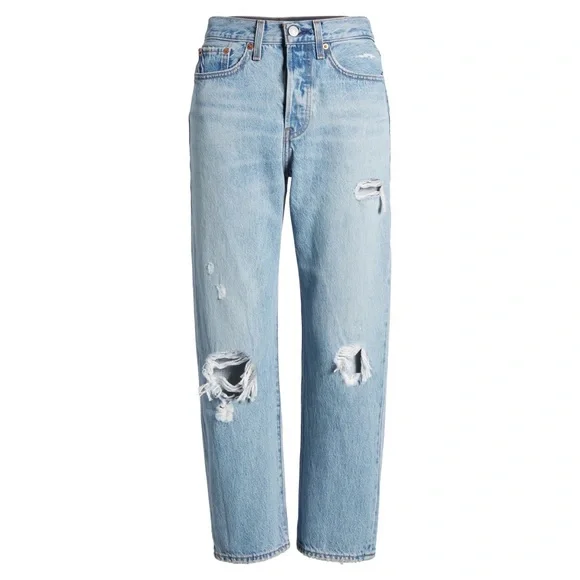 Wedgie Straight Ripped Jeans - High Rise - Picture 6 of 7